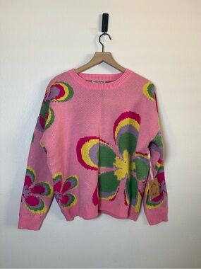 Bailey Rose‎ Retro Floral Knit Sweater